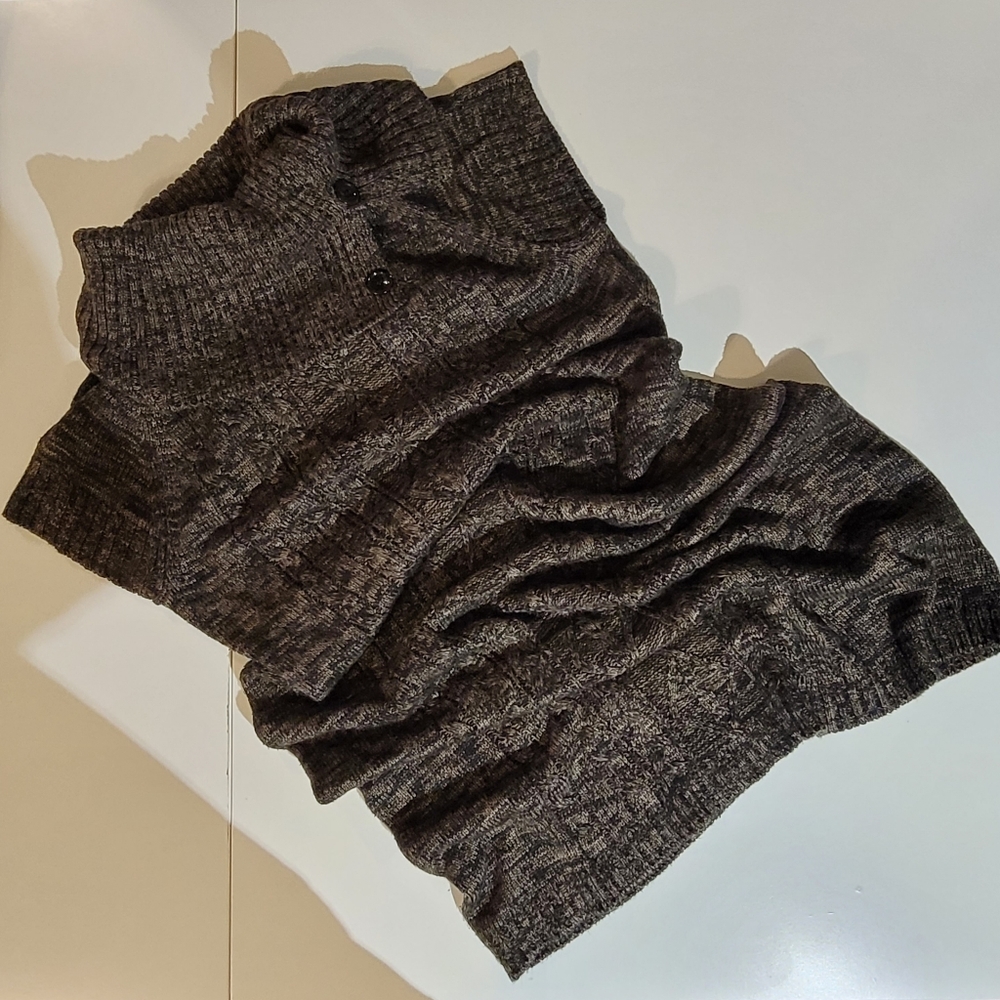 Calvin Klein Black/Tan Stretch Sweater Dress Sz M
